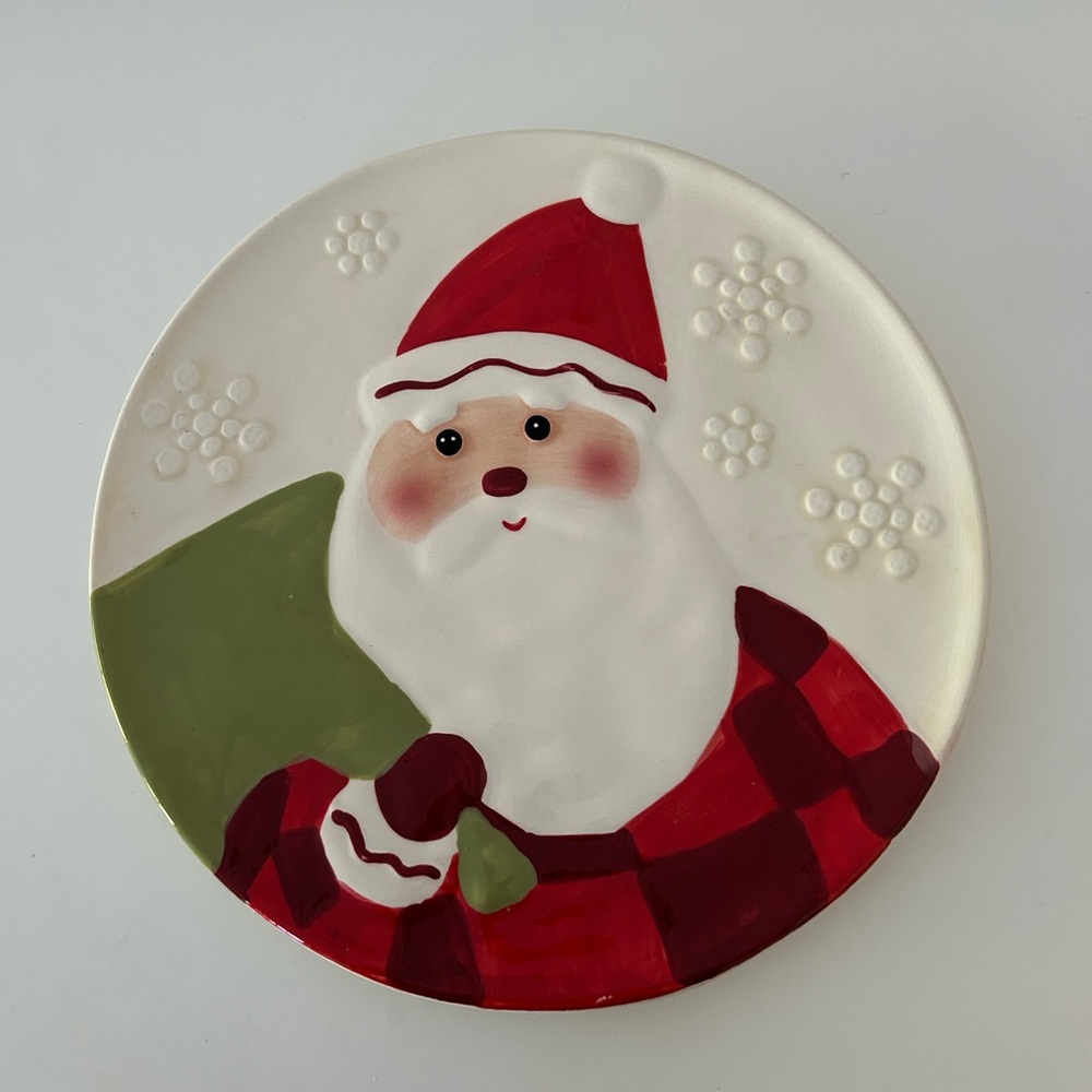 Santa Holiday Decorative Plate